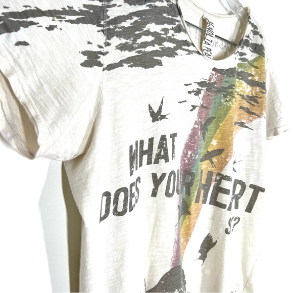 Magnolia Pearl What Does Your Heart Say Distressed Tee OS - Picture 11 of 11